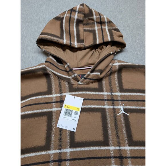 NWT Mens Nike Air Jordan Essentials Fleece Pullover Hoodie Brown Size SM $88 - Picture 4 of 8